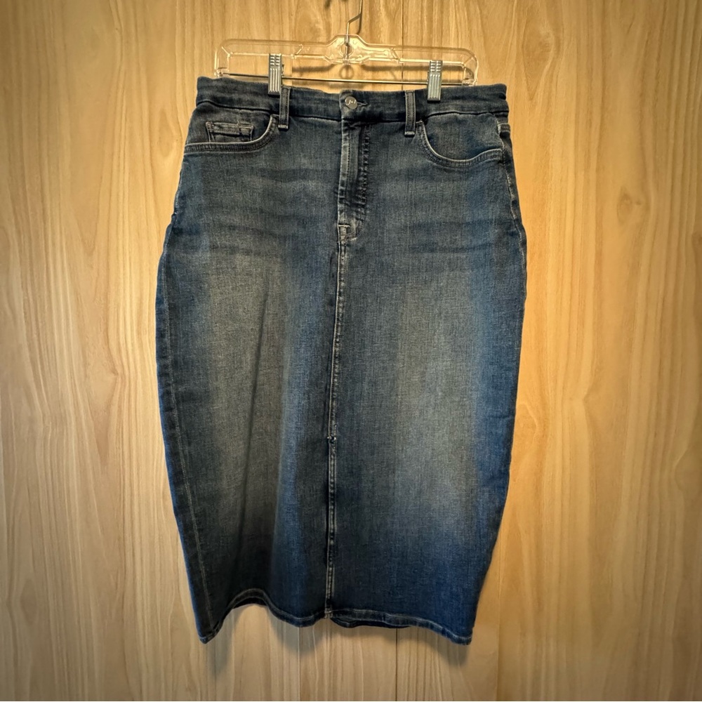 Jen7 Stretch Denim Blue Skirt by 7 for All Mankind